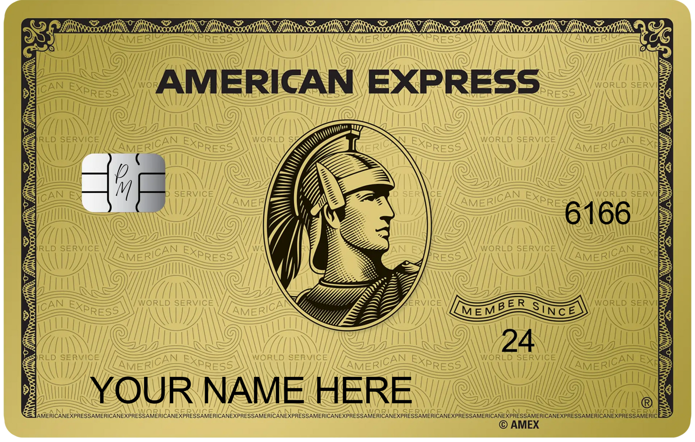 Gold metal card replacing plastic bank card