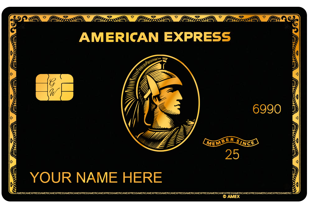 Black and gold metal card finishes