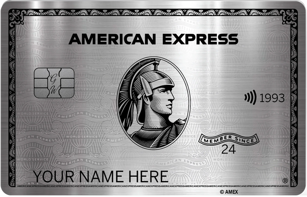 Silver metal AMEX card chip transfer guide