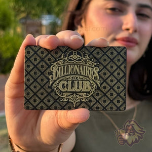 Solaris ‘Billionaire’ novelty metal card, front view