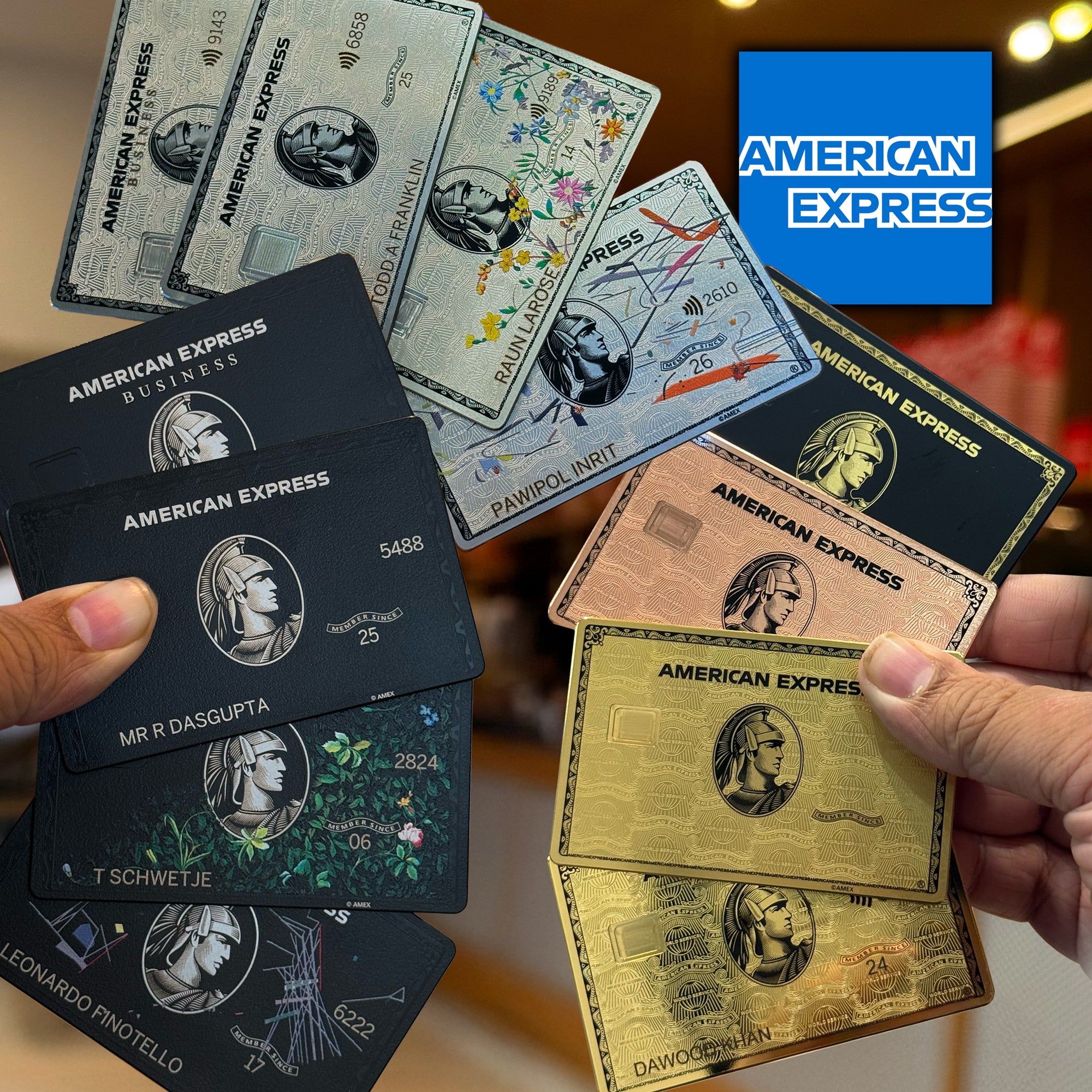 American Express Metal Card Collection — All Finishes
