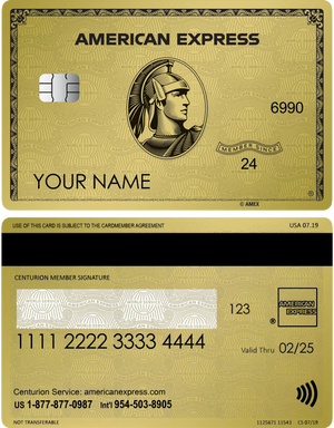 Luxury Gold AMEX metal card crafted for elite international executives