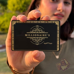 Solaris ‘Millionaire’ novelty metal card, front view