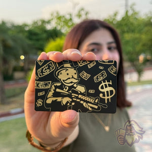 Board-game-themed novelty Solaris metal card, front view