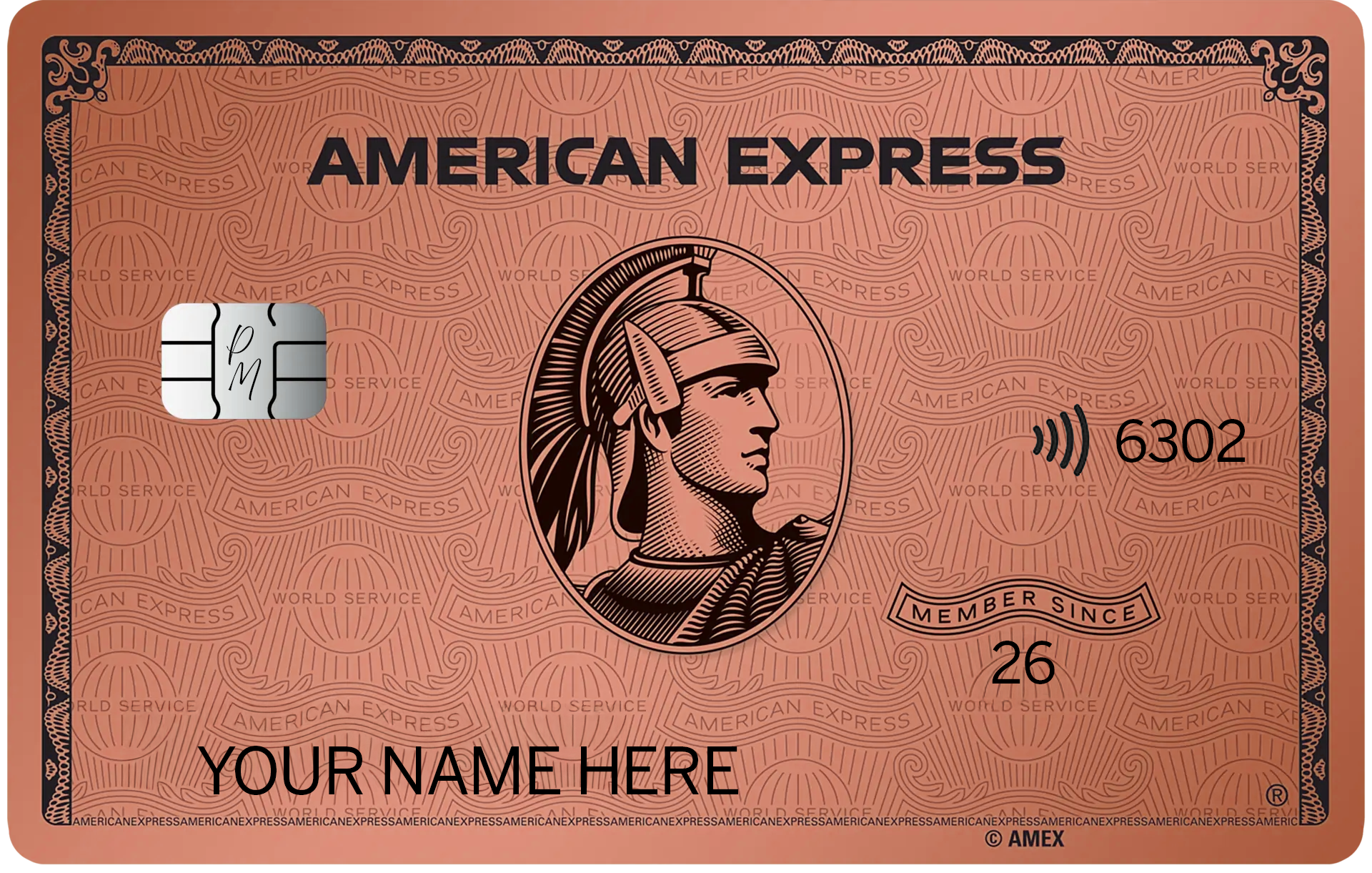Rose Gold AMEX Metal Card