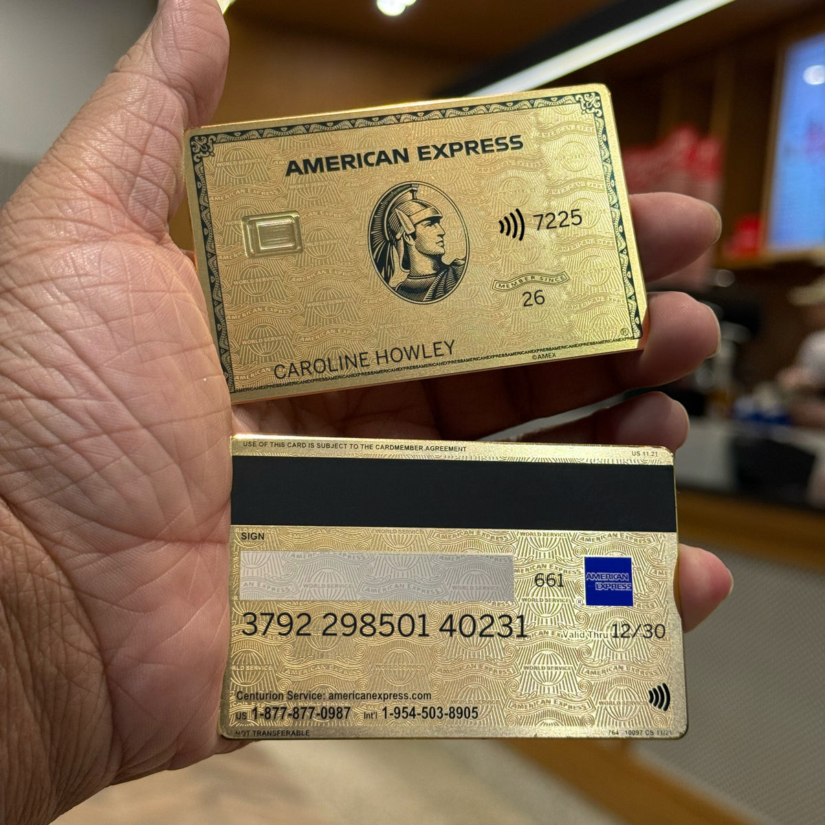 Gold AMEX Metal Card