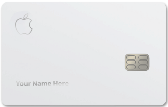 Apple metal card by Gold Wraps, minimalist white premium stainless steel card