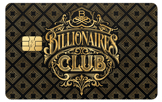 Billionaire's Club metal card by Gold Wraps, premium stainless steel wealth card