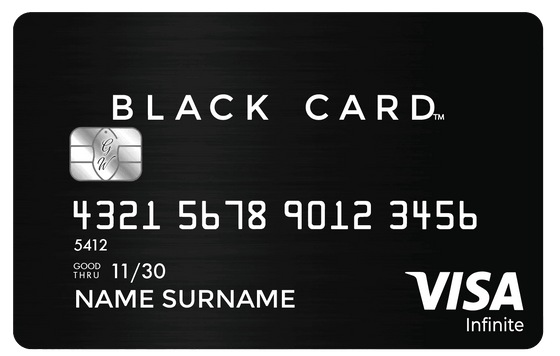 Black Card metal card by Gold Wraps, premium matte black stainless steel card