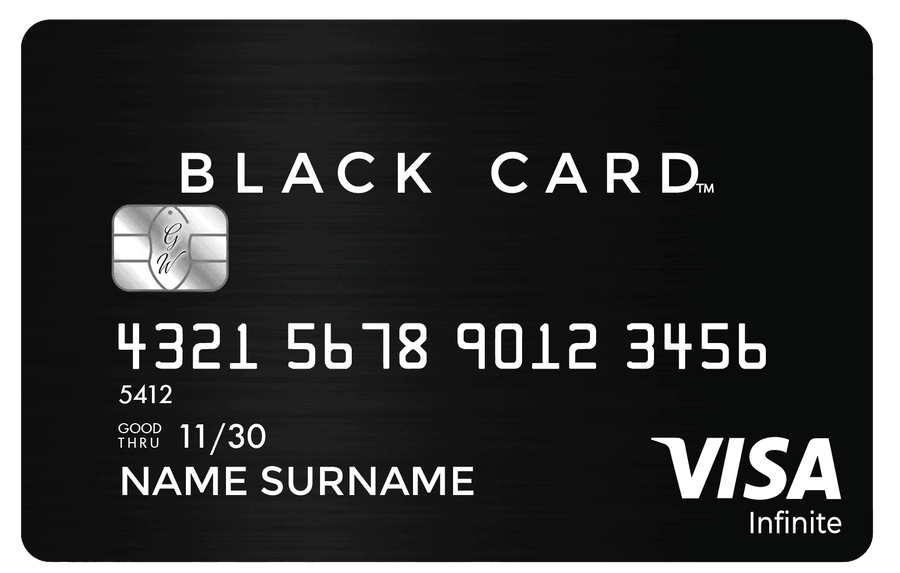 Black Card metal card by Gold Wraps, premium matte black stainless steel card