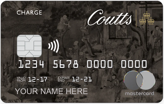 Coutts Silk metal card by Gold Wraps, premium black stainless steel with silk-texture finish