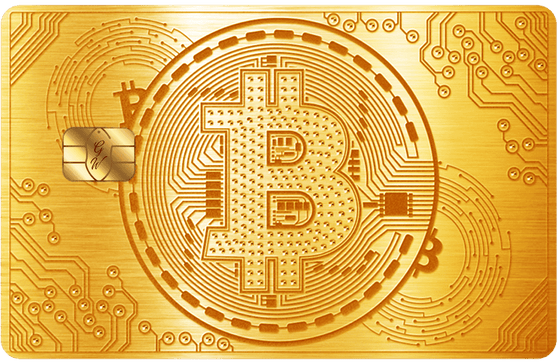 Gold Bitcoin metal card by Gold Wraps, premium gold stainless steel crypto card