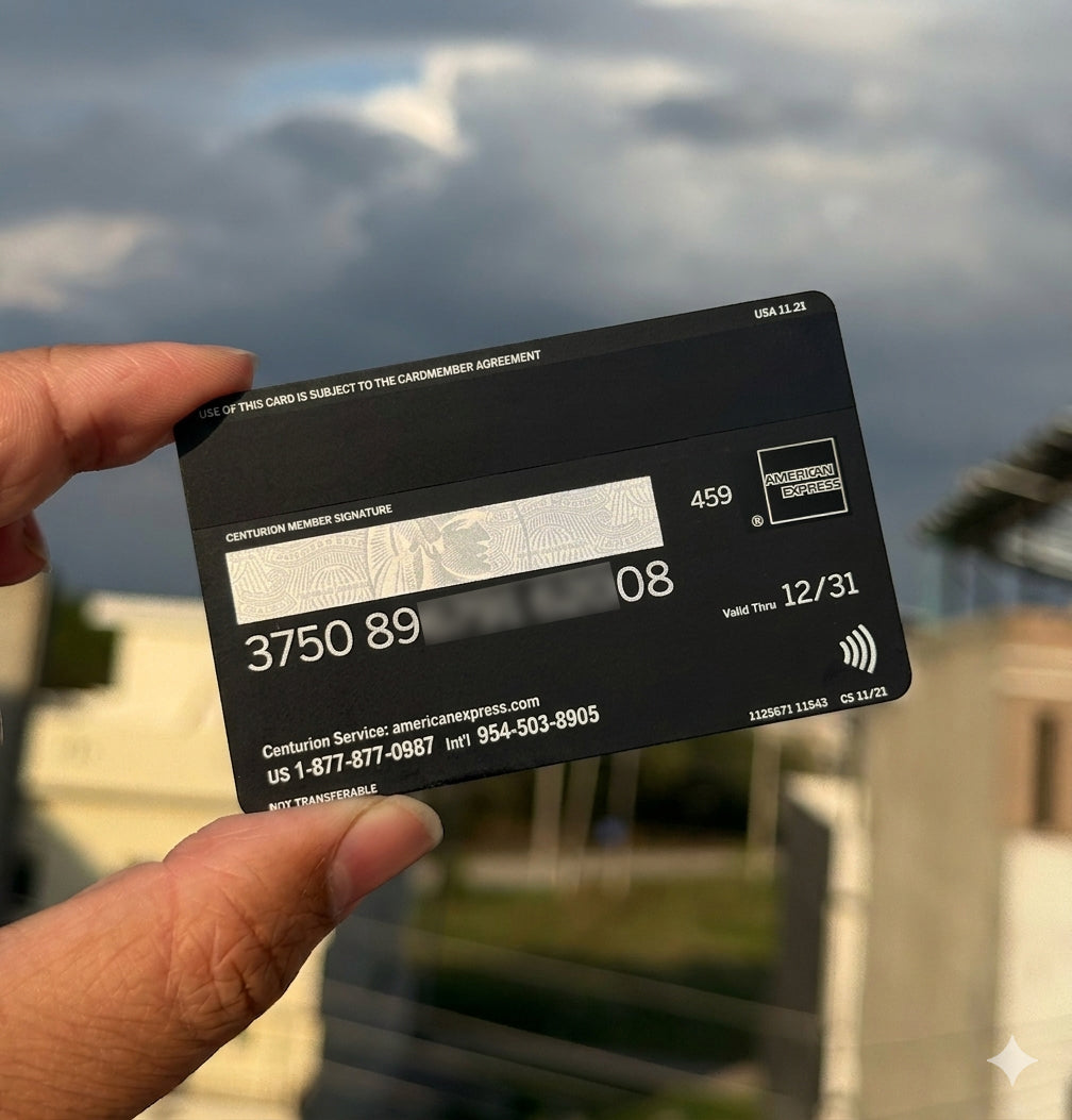 Tap to Pay AMEX Carte Centurion Noire