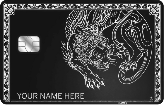 Panther metal card by Gold Wraps, premium stainless steel with panther design